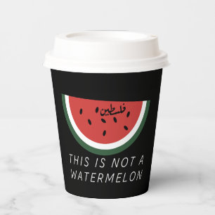 Vasos De Papel Esta no es una sandía - sandía palestina