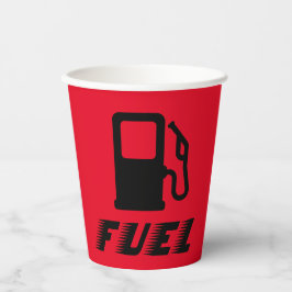 Vasos De Papel Estación de Reabastecimiento de Combustible Rojo
