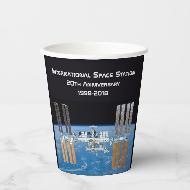 Vasos De Papel Estación Espacial Internacional ISS 20º aniversari (Anverso)
