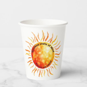 Vasos De Papel Estado de ánimo soleado, Preocupaciones dejadas at