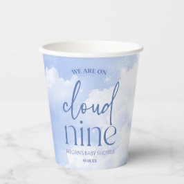 Vasos De Papel Estamos En Cloud Nueve Blue Baby Shower