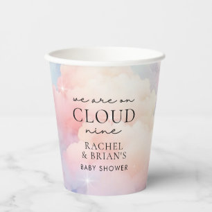 Vasos De Papel Estamos en Cloud Nueve Dreamy Sky Baby Shower