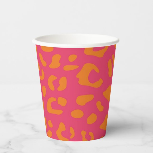 Vasos De Papel Estampado de impresión animal (Anverso)