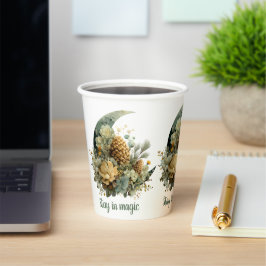 Vasos De Papel Estancia en el diseño de la luna de invierno mágic