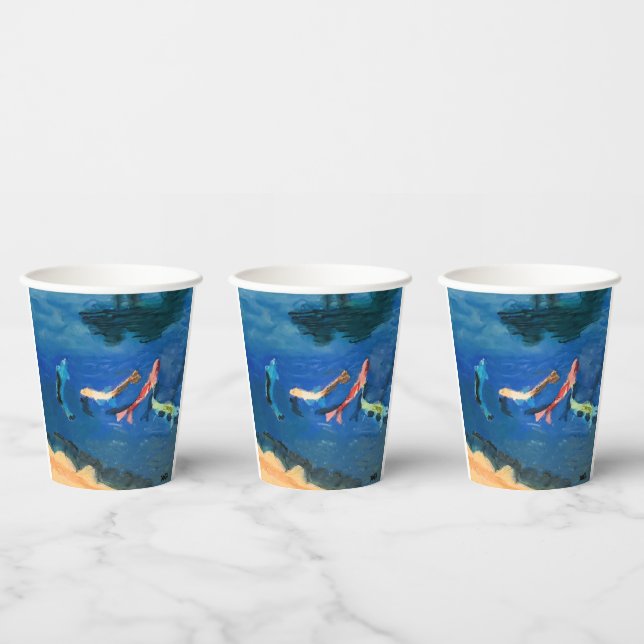 Vasos De Papel Estanque de koi (Multi)