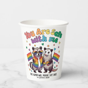 Vasos De Papel Estás A Salvo Conmigo, Animal LGBT Raccoon
