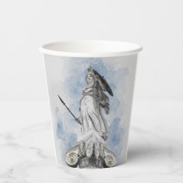 Vasos De Papel Estatua clásica griega Athena