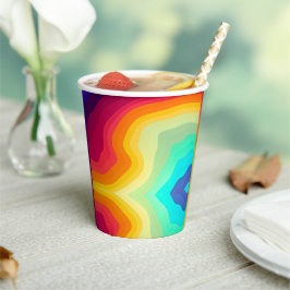 Vasos De Papel Estilista moderno agrietado colorido 