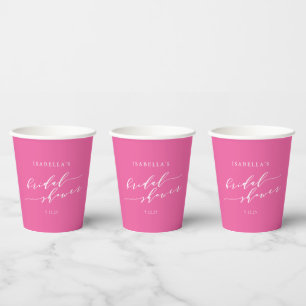 Vasos De Papel Estilo Coqueta Elegante Rosa Escritura Tinta para