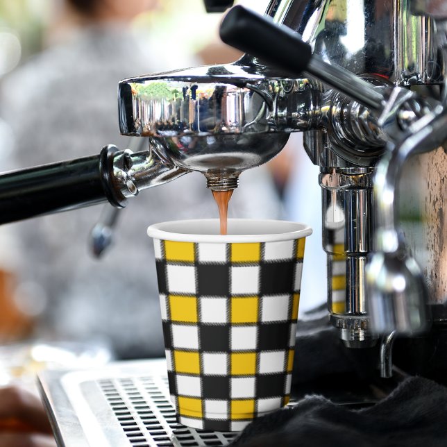 Vasos De Papel Estilo de tablero de ajedrez (checks chess stripes kids,adult party stationery, birthday party use and throw paper cups)