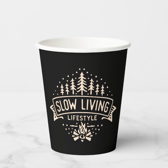Vasos De Papel Estilo de vida lento (Anverso)