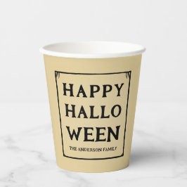 Vasos De Papel estilo retro feliz de halloween
