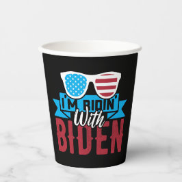 Vasos De Papel Estoy Ridin con Biden