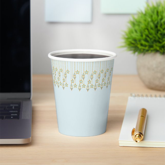 Vasos De Papel Estrella elegante de oro (in situ)