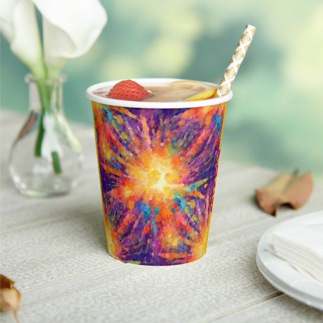 Vasos De Papel Estrella explosiva (in situ)