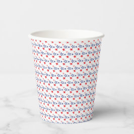 VASOS DE PAPEL ESTRELLAS AZULES BLANCAS PATRIOTAS