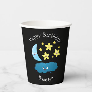Vasos De Papel Estrellas de canto, personalizado de luna y nube