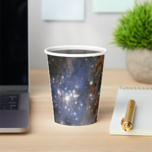 Vasos De Papel Estrellas de diamantes en el espacio de burbujas d