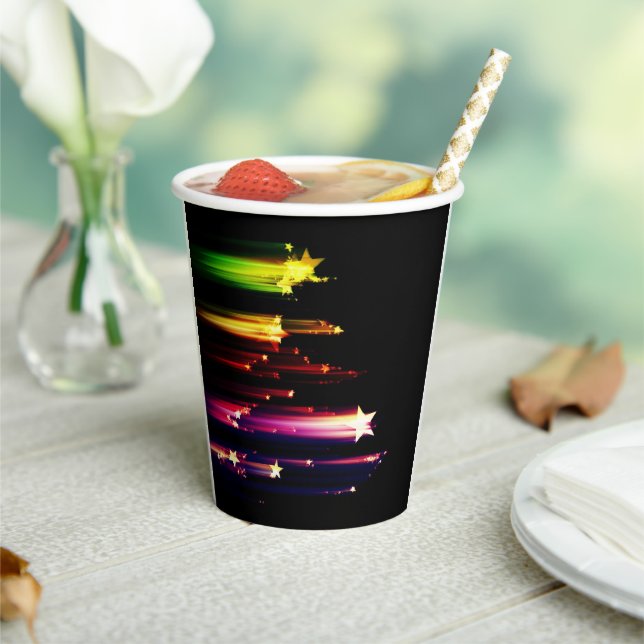 Vasos De Papel Estrellas de tiro (in situ)