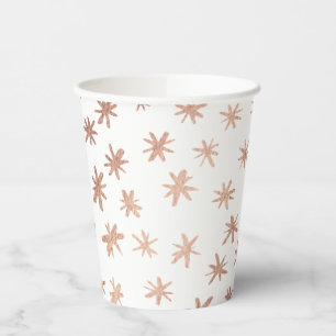 Vasos De Papel Estrellas metálicas - cobre