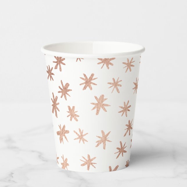 Vasos De Papel Estrellas metálicas - cobre (Izquierda)