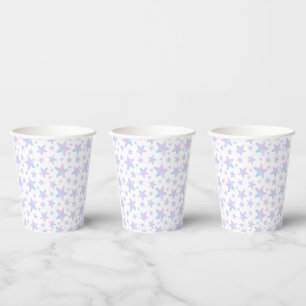 Vasos De Papel Estrellas moradas azules Princesa Fiesta de cumple