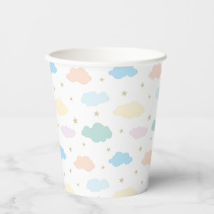 Vasos De Papel Estrellas y nubes pastorales