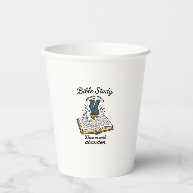 Vasos De Papel Estudio de la Biblia Mug (Anverso)