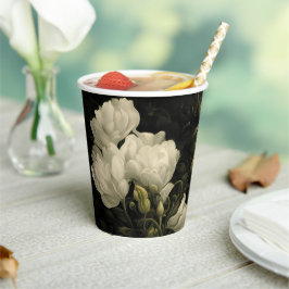 Vasos De Papel Estudio de una flor peónica