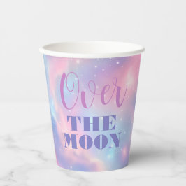 Vasos De Papel Etérea Galaxia de Estrellas Rosa Azul Pastel Cósmi
