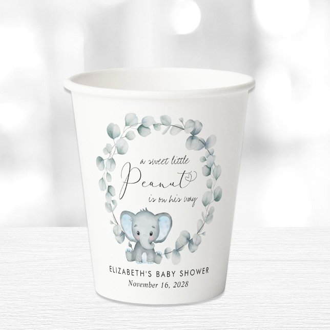 Vasos De Papel Eucalyptus Baby Boy Shower (Subido por el creador)