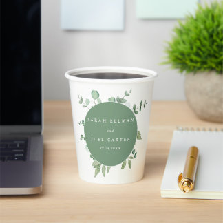 Vasos De Papel Eucalyptus Boda