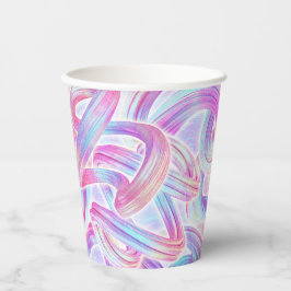 Vasos De Papel eurobeat holorave - rosa y azul: