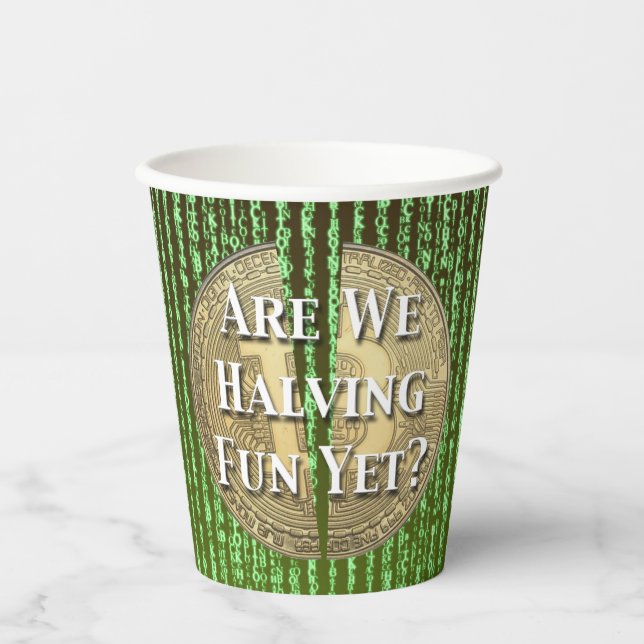 Vasos De Papel Evento Bitcoin Halving (Anverso)