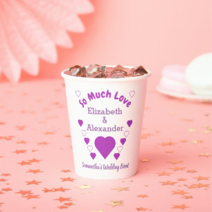 Vasos De Papel Evento de Boda Tanto Amor