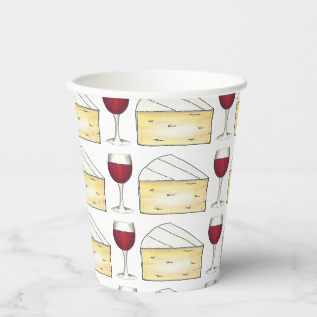 Vasos De Papel Evento de Fiesta de cócteles de Queso Brie de Dulc (Anverso)