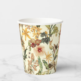 Vasos De Papel Exótico ilustracion abstracto de la jungla.