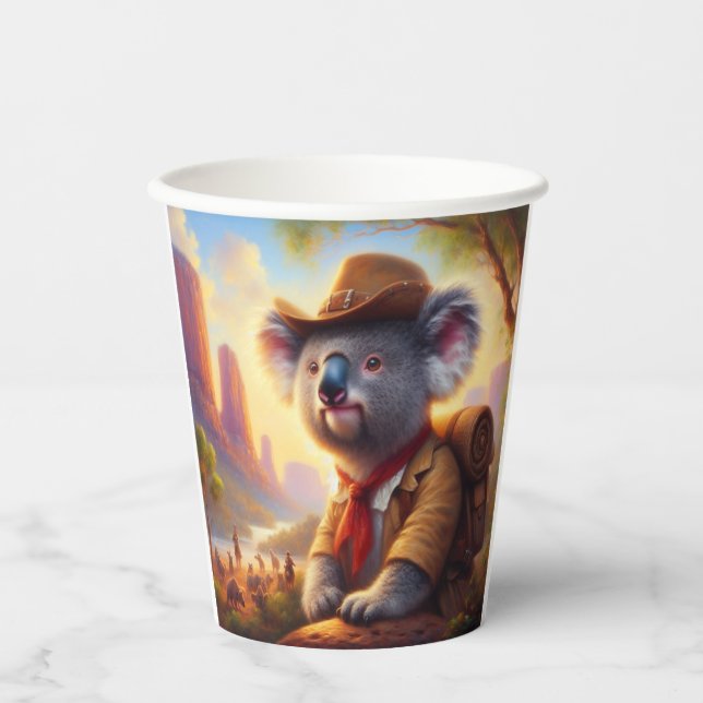 Vasos De Papel Explorador de Koala (Anverso)