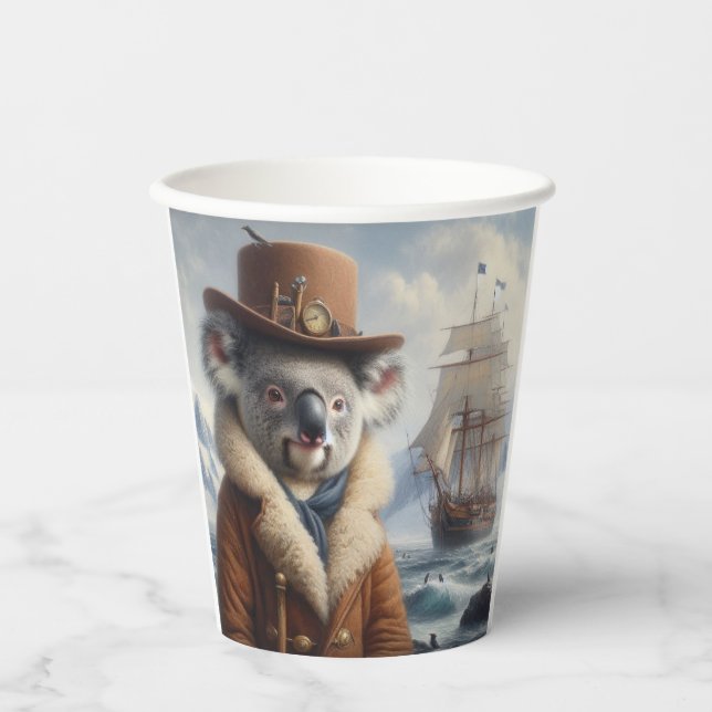 Vasos De Papel Explorador del Ártico de Koala (Anverso)