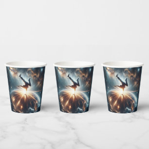 Vasos De Papel Explosión de la ruptura galáctica en el espacio pr