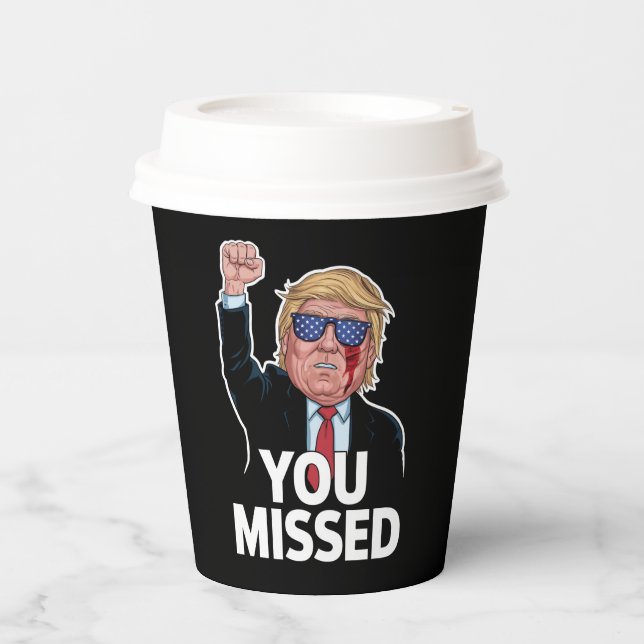 Vasos De Papel Extrañaste a Donald Trump (Anverso)