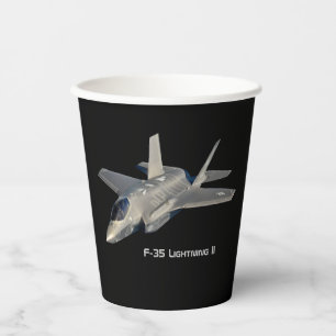 Vasos De Papel F-35 Luchador Lightning II Panther Jet