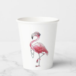 Vasos De Papel Fabuloso Flamingo