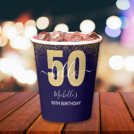 Vasos De Papel Fabulous at 50 – Glitter & Glam Edition