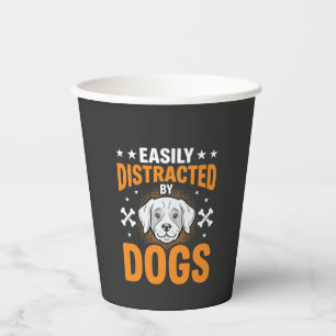 Vasos De Papel Fácilmente Distraído Por Perros