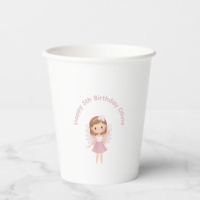 Vasos De Papel Fairy Happy Birday (Anverso)