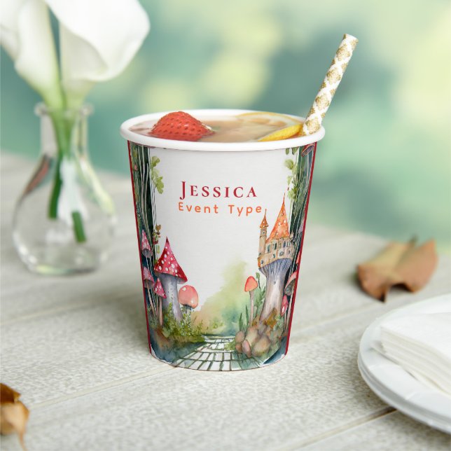Vasos De Papel FAIRYCORE Princesa Fairytale Castle Kingdom Person (in situ)