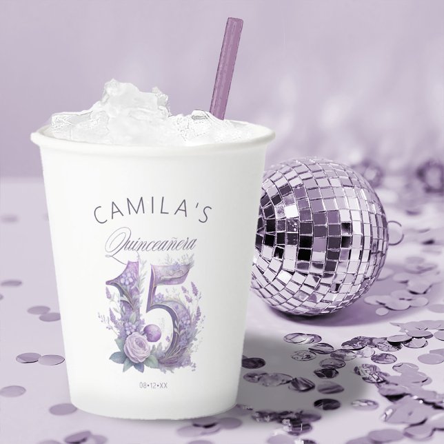 Vasos De Papel Fairytale Garden Quince Quinceanera ID1030 (Subido por el creador)