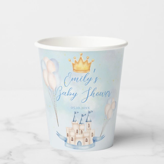 Vasos De Papel Fairytale magia Castillo fiesta Baby Shower (Anverso)