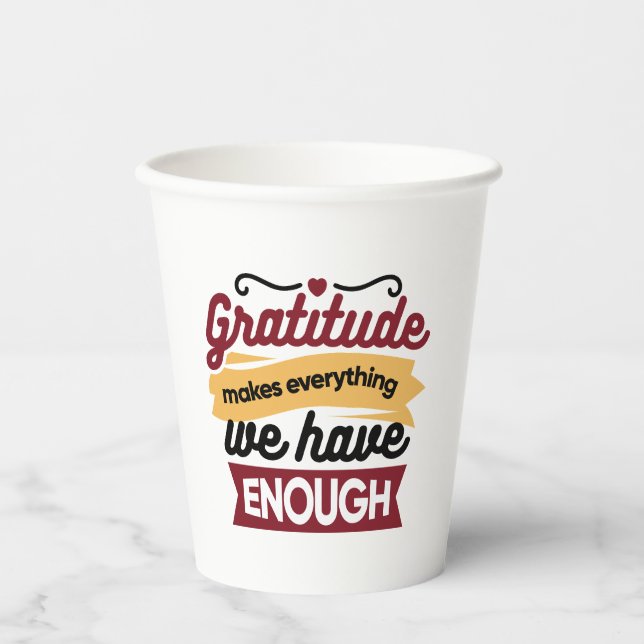 Vasos De Papel Faith and Gratitude Artwork – Uplifting Christian  (Anverso)